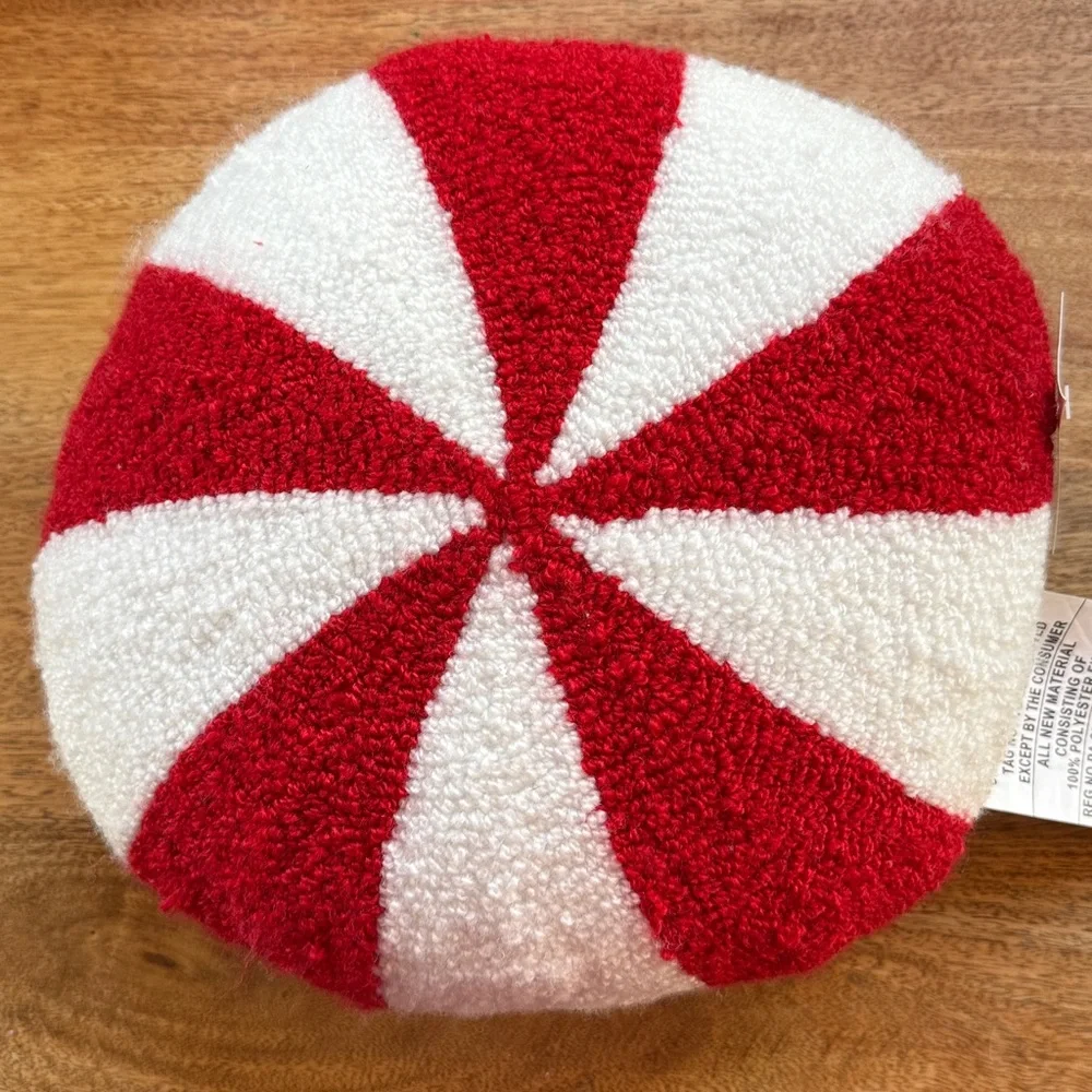 Peppermint Candy Pillow Set of 2 NWT